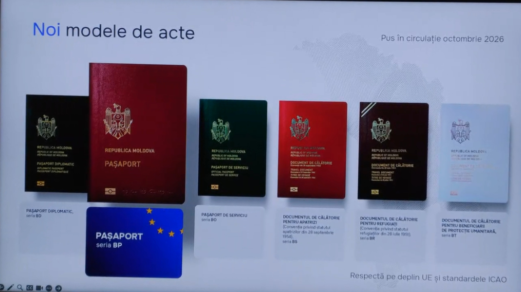 Pașaport nou pentru moldoveni: designul ecologic vine cu preț mai mare