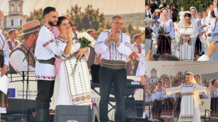 VIDEO Nuntă cu tot orașul de față! Doi tineri din Criuleni s-au căsătorit chiar de hramul localității