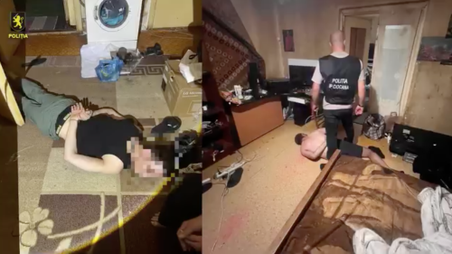 VIDEO Polițiștii au dat buzna într-un apartament de la Ciocana. Proprietarul riscă să ajungă după gratii