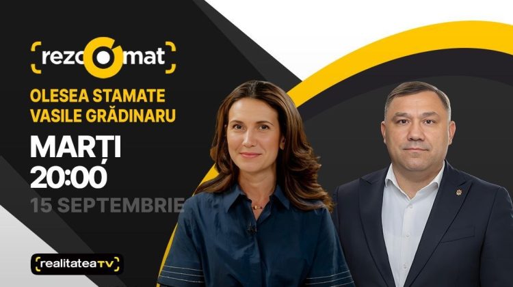 Actualitatea politică, în dezbateri! Olesea Stamate și Vasile Grădinaru sunt invitații emisiunii Rezoomat