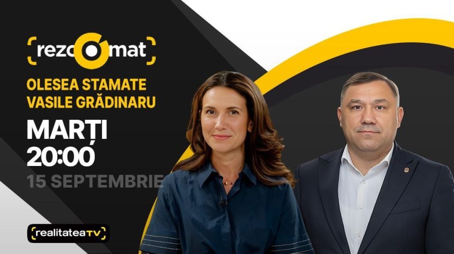Actualitatea politică, în dezbateri! Olesea Stamate și Vasile Grădinaru sunt invitații emisiunii Rezoomat