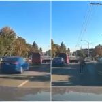 VIDEO Două șoferițe, surprinse cum NU acordă prioritate unui pieton. Au fost identificate de polițiști