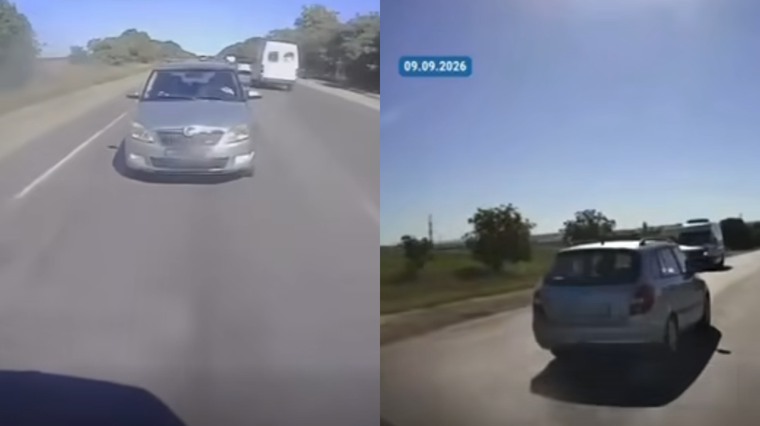 VIDEO Manevră periculoasă la Corlăteni: Un șofer riscă să rămână fără permis