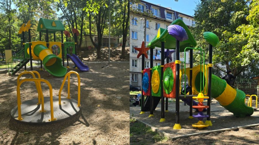 Două terenuri de joacă pentru copii, amenajate în sectorul Buiucani