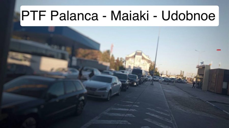 Aglomerație în punctul de trecere a frontierei Palanca, pe sensul de ieșire din Republica Moldova