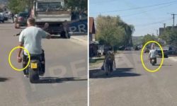 Un viceprimar s-a dus cu un obuz în mână, pe scuter, până la postul de poliție