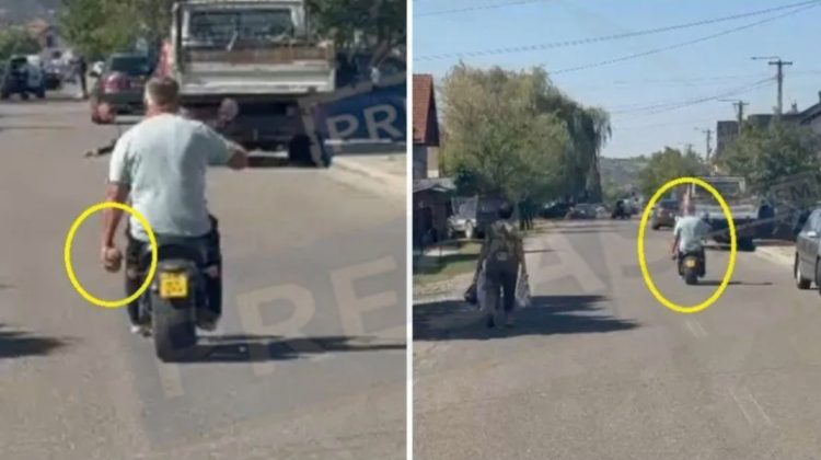Un viceprimar s-a dus cu un obuz în mână, pe scuter, până la postul de poliție