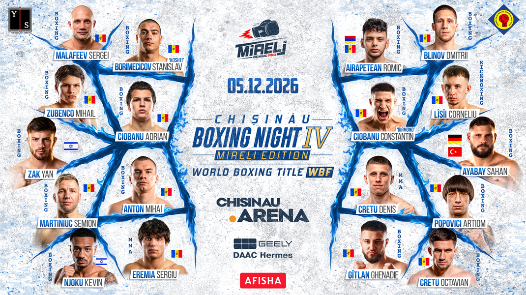 În premieră în istoria boxului moldovenesc: Un main event de 12 runde pentru titlul mondial WBF