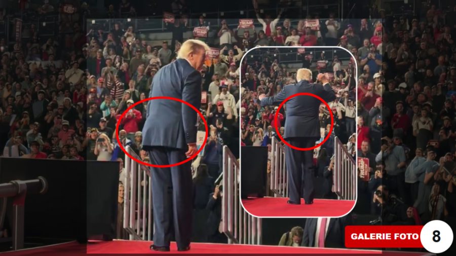 Donald Trump, umflătură misterioasă sub sacou la mitingul din Tennessee