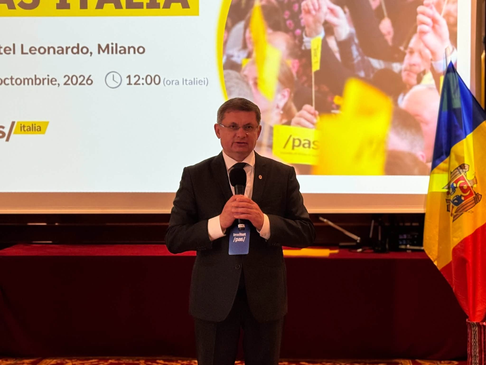 VIDEO Organizația PAS din Italia va avea sediul în Chișinău. Grosu: „Filiale” ale partidului vor exista în 11 țări