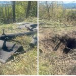 FOTO Resturile dronei căzute lângă Brănești-Ivancea, lăsate la fața locului? Ce reclamă angajații Parcul Național Orhei