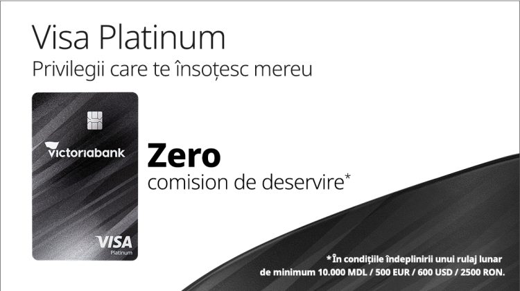 Victoriabank lansează Visa Platinum, un nou card premium