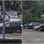 VIDEO Accident violent la o intersecție din Chișinău. Poliția și ambulanța, la fața locului