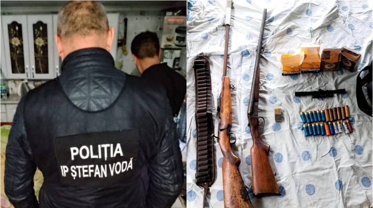 Arme și muniții deținute ilegal, descoperite sub o saltea. Percheziții într-o gospodărie din Ștefan Vodă