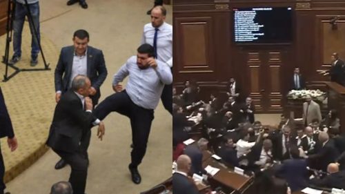 Scandal în Parlamentul Armeniei! Mai mulți deputați s-au luat la bătaie: Câțiva au fost răniți