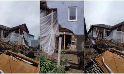 Casă în stare deplorabilă în sectorul Buiucani. INST s-a autosesizat după surparea unei porțiuni