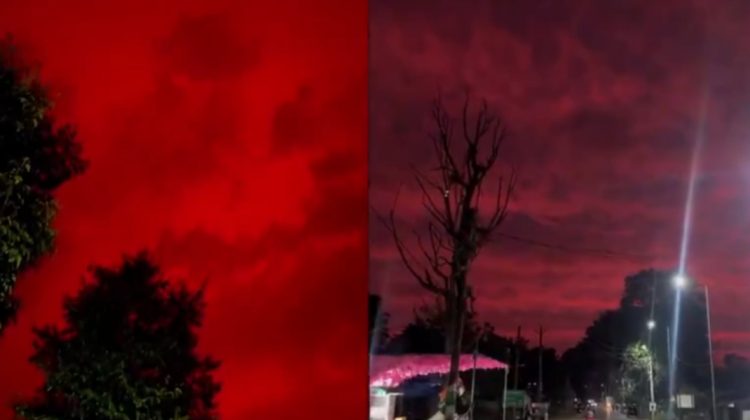 VIDEO Cerul s-a făcut roșu ca sângele. Imaginile apocaliptice din India au devenit virale