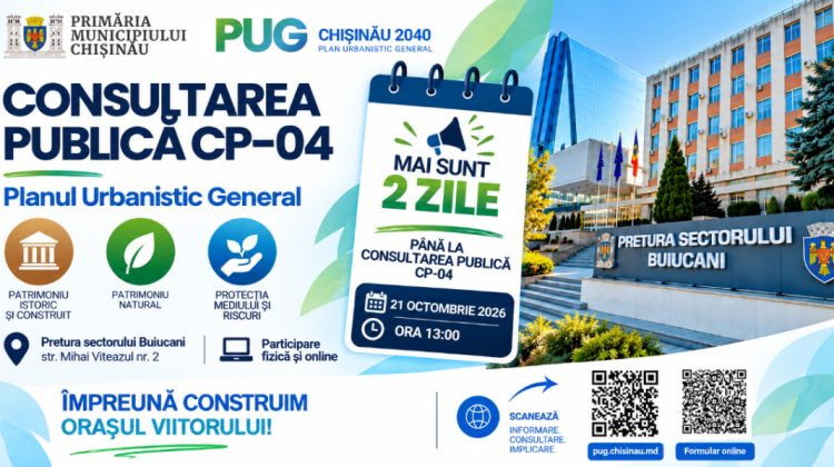 Vrei să schimbi ceva în Chișinău? Iată cum poți transmite propuneri pentru Planul Urbanistic General