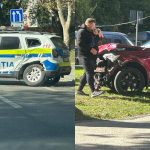 O mașină a Poliției s-a tamponat cu un Haval în Chișinău. Șoferul a ajuns la spital