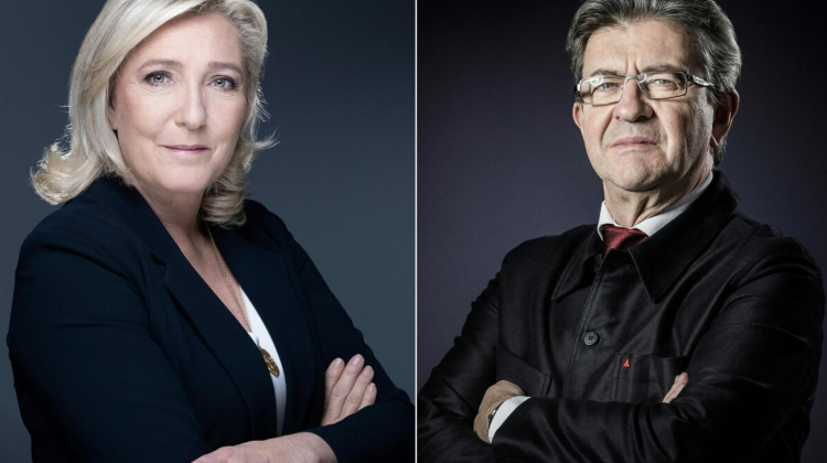 Le Pen și Mélenchon, favoriți pentru turul doi al prezidențialelor din Franța: Ce arată un nou sondaj