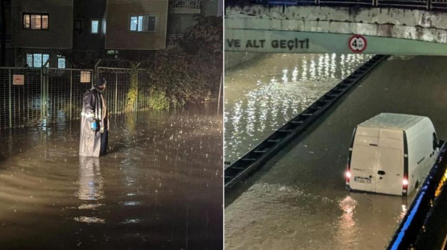 VIDEO Ploile torențiale au făcut ravagii la Istanbul: Doi morți, inundații și alunecări de teren