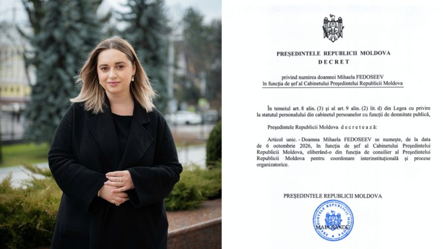 DOC Mihaela Fedoseev, numită șefă a Cabinetului Președintei Republicii Moldova, Maia Sandu