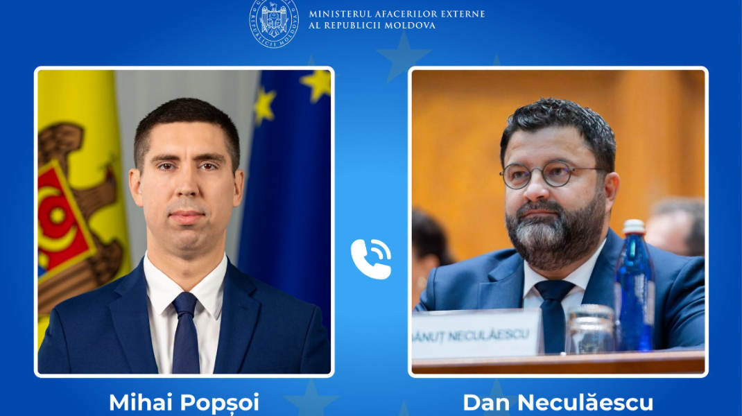 Mihai Popșoi a discutat la telefon cu omologul român, Dan Neculăescu. L-a invitat la Chișinău