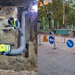 FOTO „Epopeea țevii” din scuarul Catedralei s-a încheiat. Termoelectrica: Conducta a fost reparată