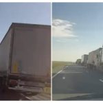 VIDEO Cozi kilometrice la Giurgiulești: Șoferii așteaptă zile în șir fără apă, hrană și toaletă