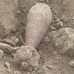 Obuz din timpul celui de-al Doilea Război Mondial, descoperit în timpul unor lucrări la calea ferată