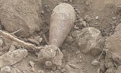 Obuz din timpul celui de-al Doilea Război Mondial, descoperit în timpul unor lucrări la calea ferată