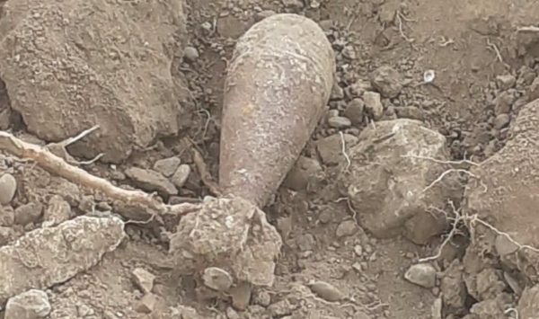 Obuz din timpul celui de-al Doilea Război Mondial, descoperit în timpul unor lucrări la calea ferată