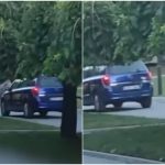 VIDEO A mers cu mașina pe trotuar în sectorul Botanica. O femeie de 54 de ani, amendată