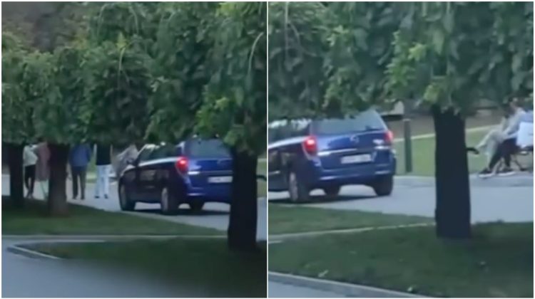 VIDEO A mers cu mașina pe trotuar în sectorul Botanica. O femeie de 54 de ani, amendată