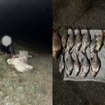 FOTO Pescuit ilegal pe Prut cu plase din monofilament. Un bărbat, prins în flagrant