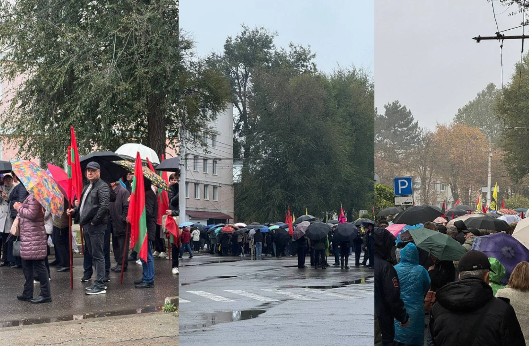 FOTO, VIDEO Transnistrenii se plâng că ar fi forțați să participe la protestul de la Tiraspol