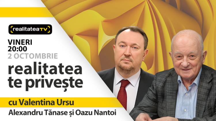 Alexandru Tănase și Oazu Nantoi, invitați la “Realitatea te privește”