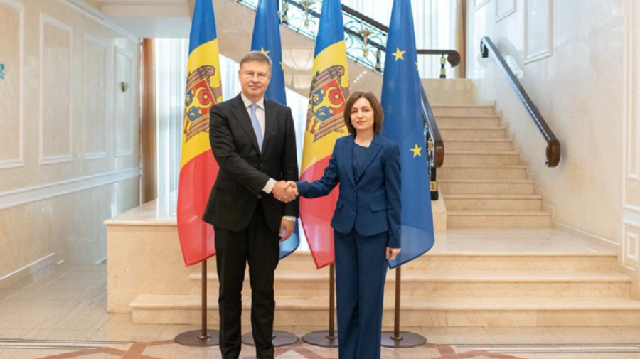 Valdis Dombrovskis, la Chișinău: Reformele economice, discutate cu Maia Sandu