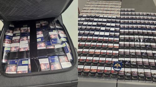 A crezut că va trece neobservat, chiar dacă a ales coridorul verde: Un bărbat, prins cu valiza ticsită cu țigări