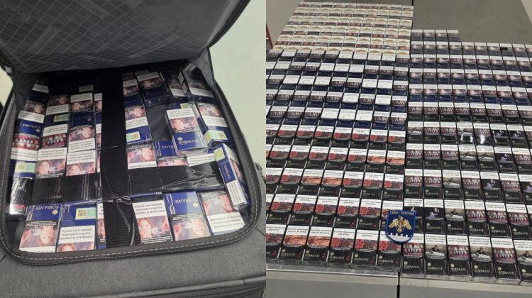A crezut că va trece neobservat, chiar dacă a ales coridorul verde: Un bărbat, prins cu valiza ticsită cu țigări
