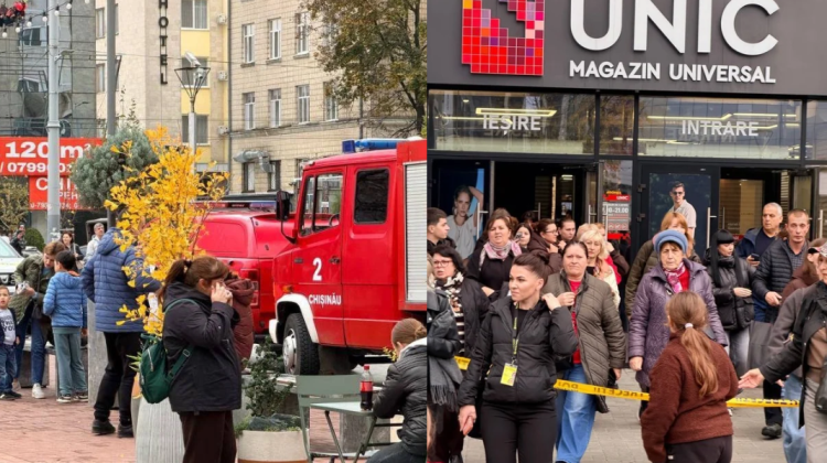 FOTO Persoane necunoscute au anunțat despre minarea magazinului UNIC. Serviciile speciale intervin