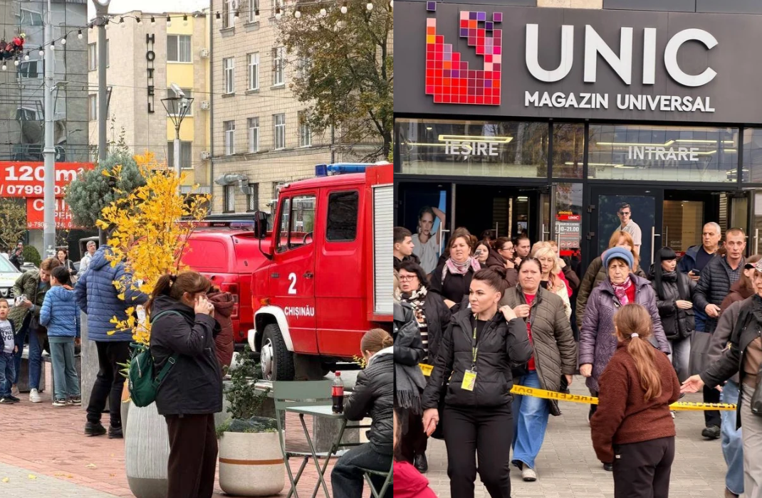 FOTO Persoane necunoscute au anunțat despre minarea magazinului UNIC. Serviciile speciale intervin