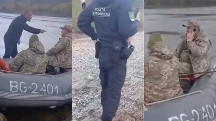 VIDEO 18+ Scandal pe Nistru: Un ucrainean a încercat să ajungă înot în Moldova, iar doi militari au venit după el